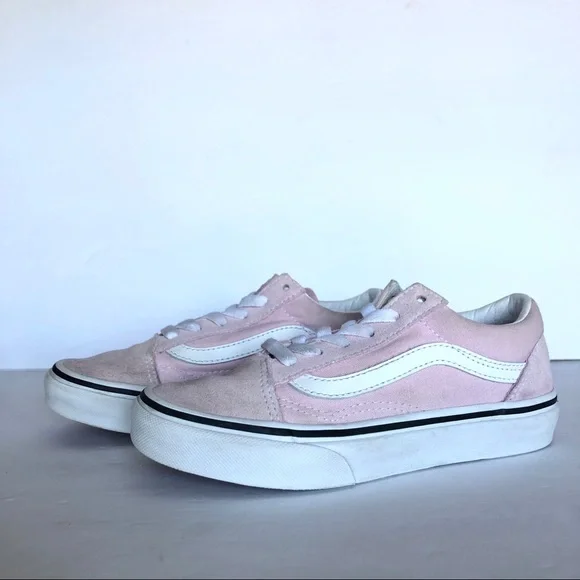 Vans Shoes Vans Old Skool Pink Canvas Suede Kids Girls Shoes